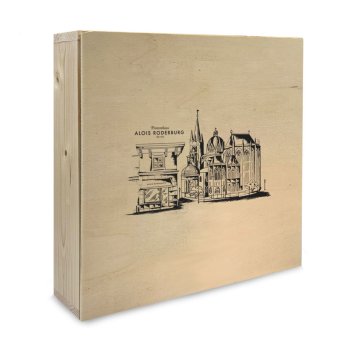 Geschenk-Holz-Kiste, 5-fach sortiert, 1400  g Motiv "Dom"