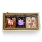 Gift wooden box, 3 assorted, 700 g...