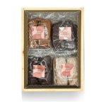 Wooden gift box, 4 assorted, 1000 g...